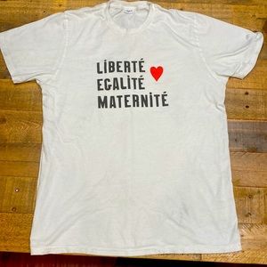 Claire V “Liberté, Egalité, Maternité” tee. Size S (although fits closer to M/L)